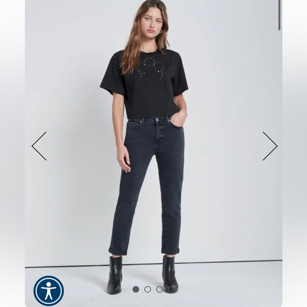Seven for All Mankind Luxe Vintage Straight Leg Josefina Jeans in Black